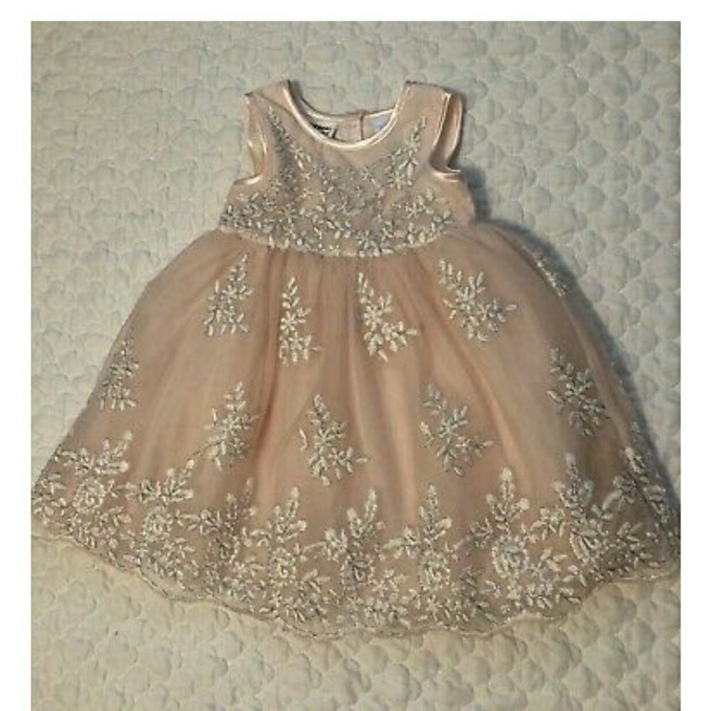 Beautiful peach/beige 3T toddler formal dress